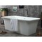 Alfi Brand 67" White Rectangular Solid Surface Smooth Resin Soaking Bathtub AB9942 - alternate 2
